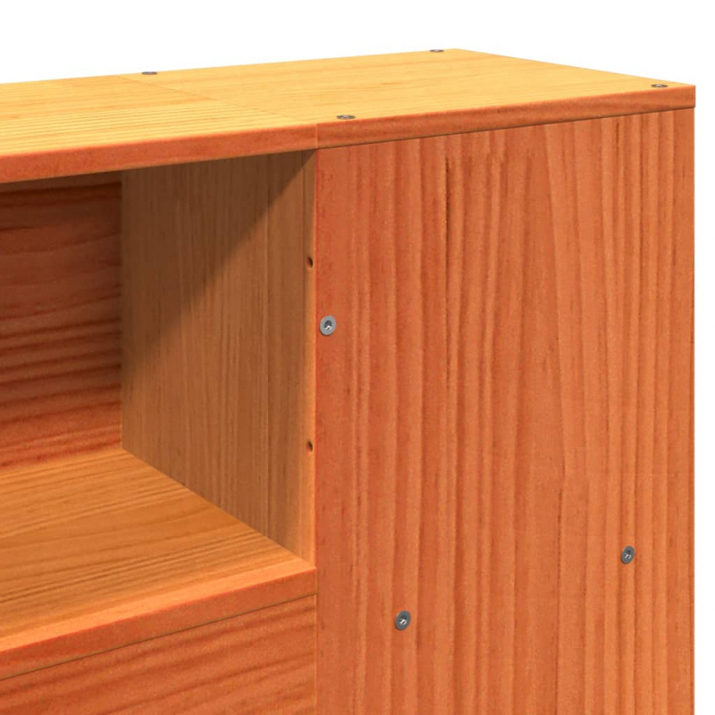 Kopfteil mit Stauraum Wachsbraun 150 cm Massivholz Kiefer