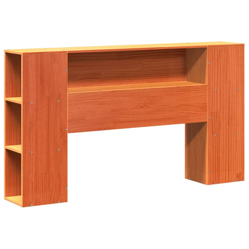 Kopfteil mit Stauraum Wachsbraun 135 cm Massivholz Kiefer