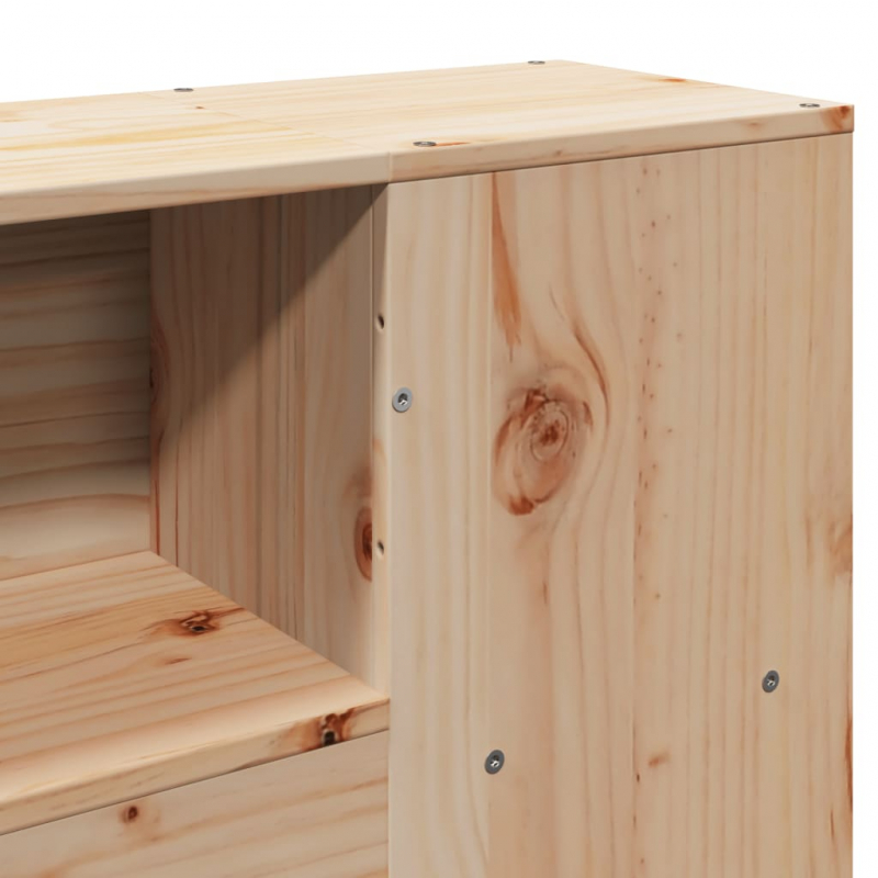 Kopfteil mit Stauraum 120 cm Massivholz Kiefer