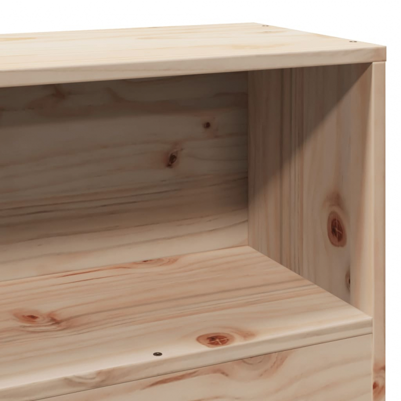 Kopfteil mit Stauraum 100 cm Massivholz Kiefer