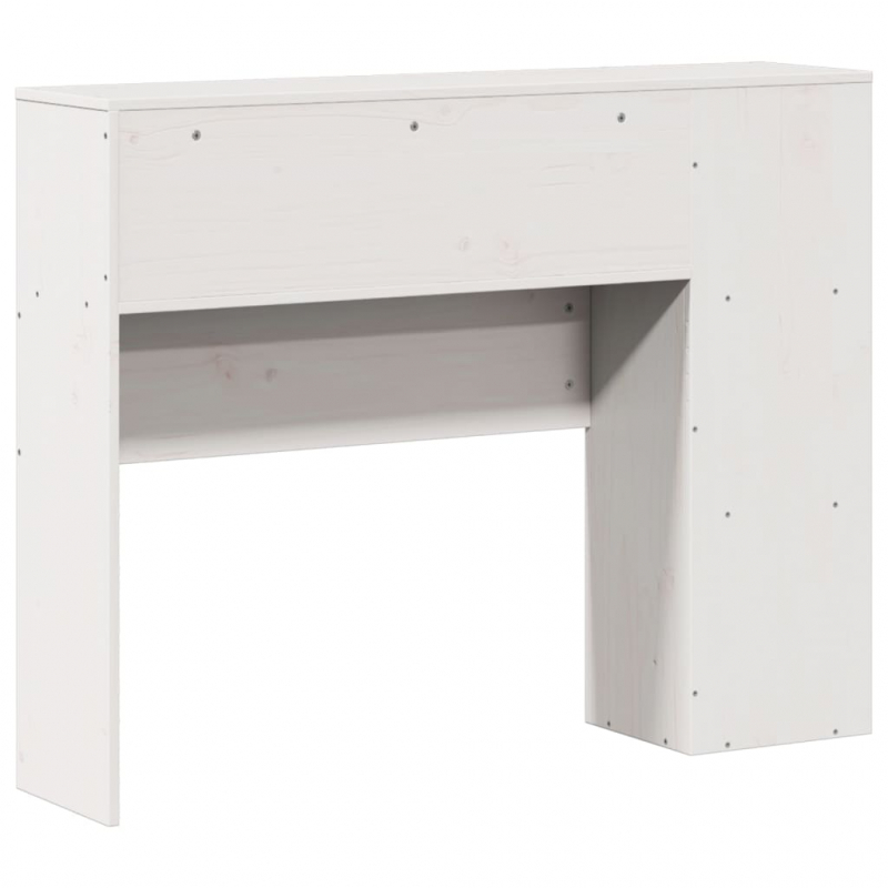 Kopfteil mit Stauraum Weiß 100 cm Massivholz Kiefer