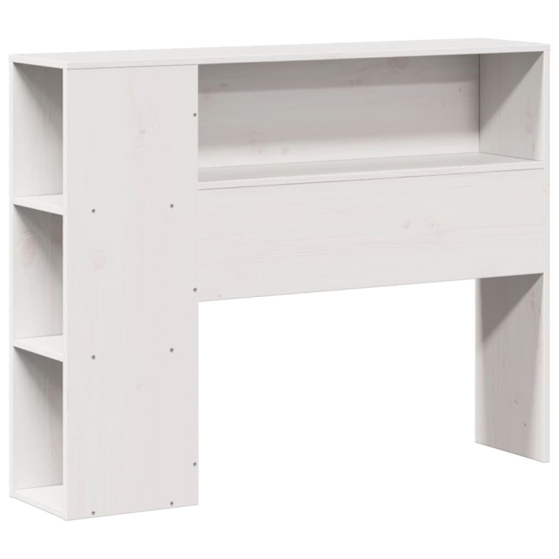 Kopfteil mit Stauraum Weiß 90 cm Massivholz Kiefer