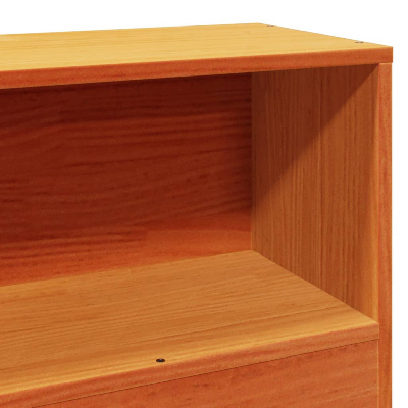 Kopfteil mit Stauraum Wachsbraun 75 cm Massivholz Kiefer