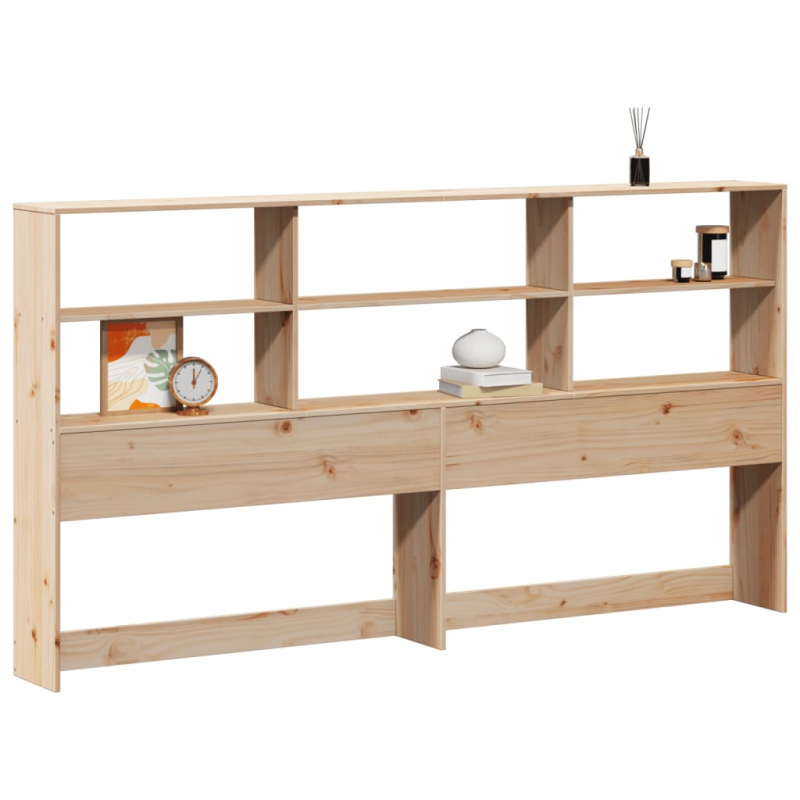 Kopfteil mit Stauraum 200 cm Massivholz Kiefer