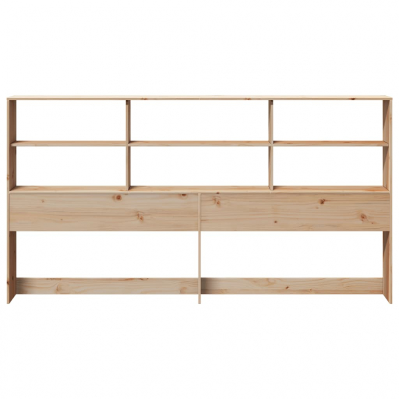 Kopfteil mit Stauraum 200 cm Massivholz Kiefer