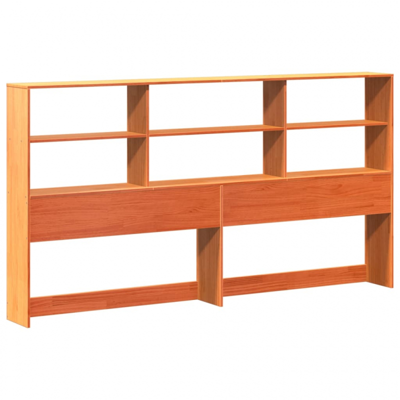Kopfteil mit Stauraum Wachsbraun 180 cm Massivholz Kiefer