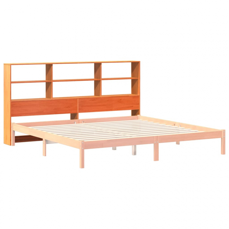 Kopfteil mit Stauraum Wachsbraun 180 cm Massivholz Kiefer