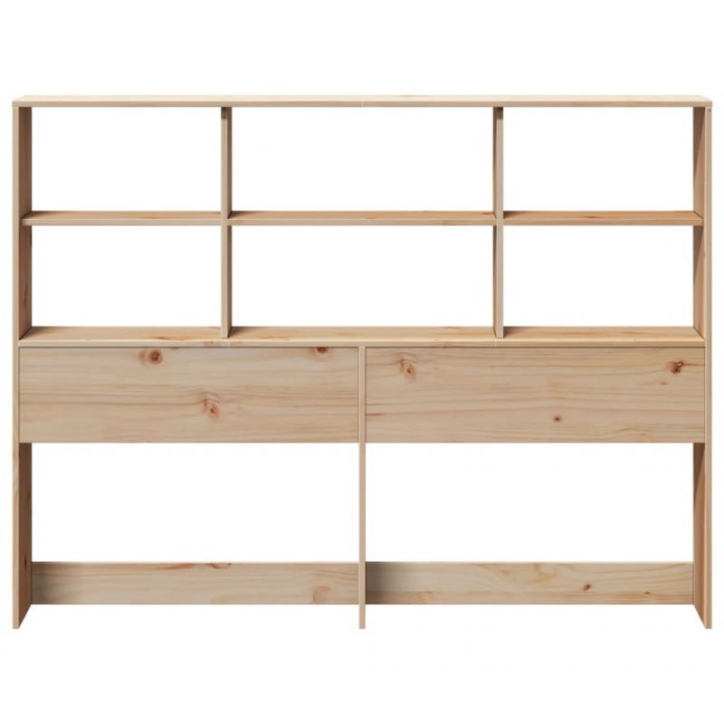 Kopfteil mit Stauraum 135 cm Massivholz Kiefer