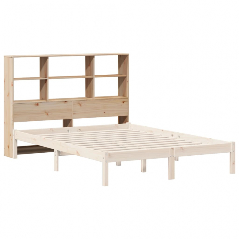 Kopfteil mit Stauraum 135 cm Massivholz Kiefer