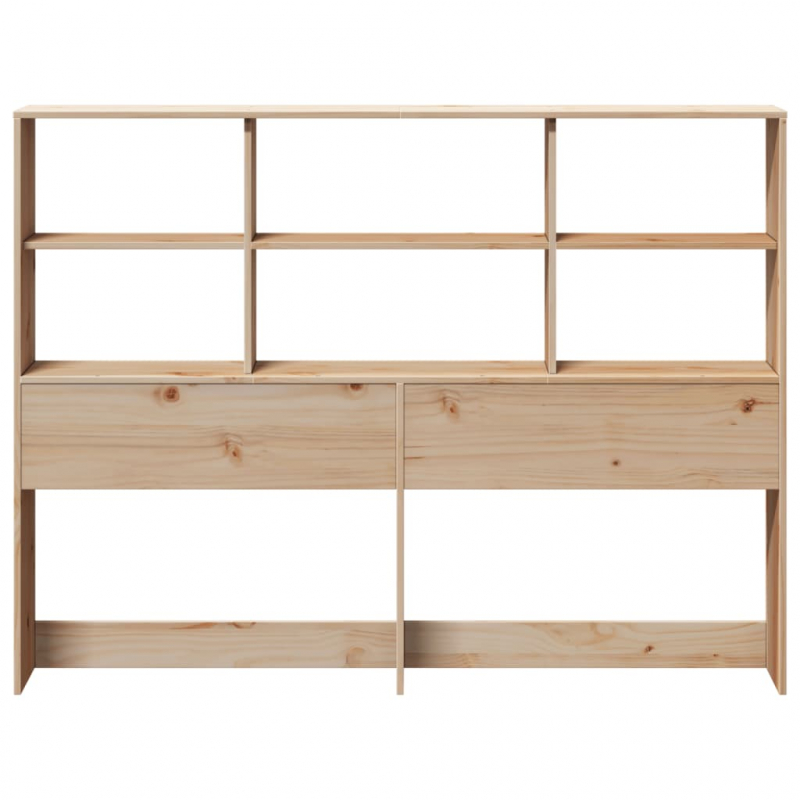 Kopfteil mit Stauraum 120 cm Massivholz Kiefer
