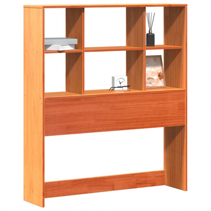 Kopfteil mit Stauraum Wachsbraun 90 cm Massivholz Kiefer