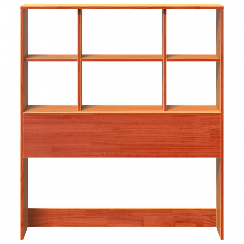 Kopfteil mit Stauraum Wachsbraun 90 cm Massivholz Kiefer