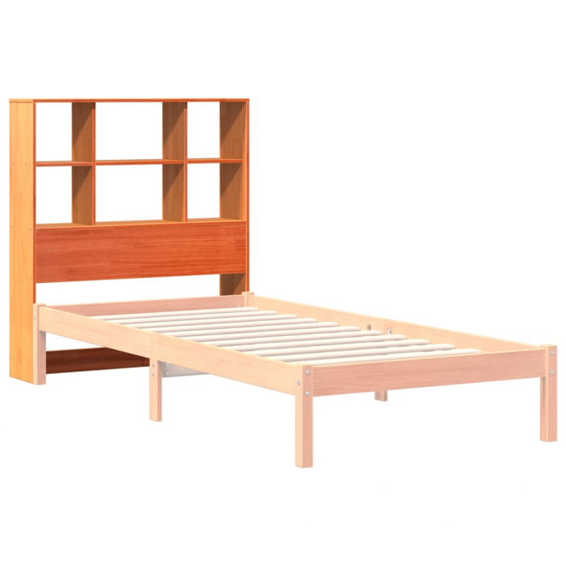 Kopfteil mit Stauraum Wachsbraun 90 cm Massivholz Kiefer