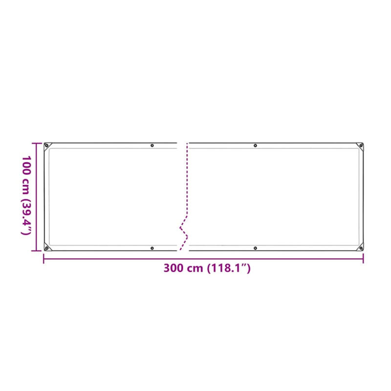 Pflanzenabdeckung mit Ösen 1x3 m Polyethylen
