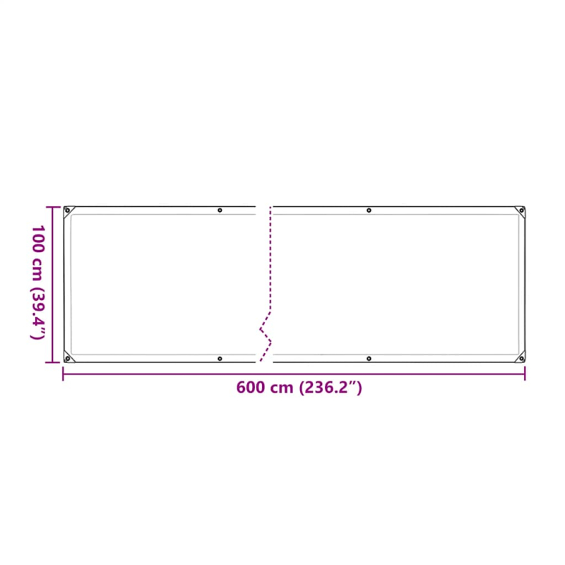 Pflanzenabdeckung mit Ösen 1x6 m Polyethylen