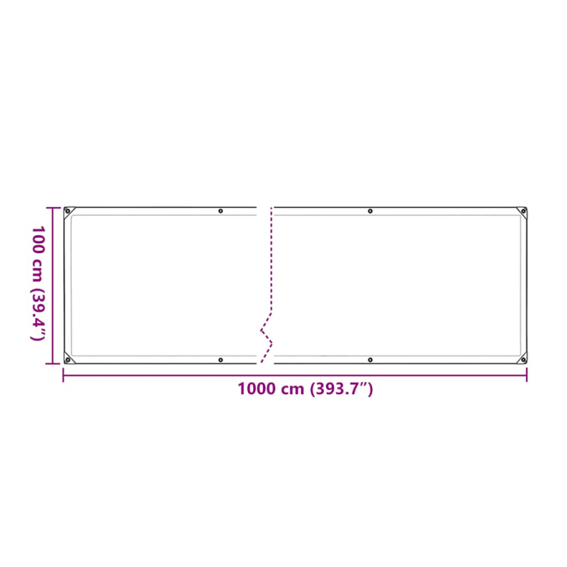 Pflanzenabdeckung mit Ösen 1x10 m Polyethylen