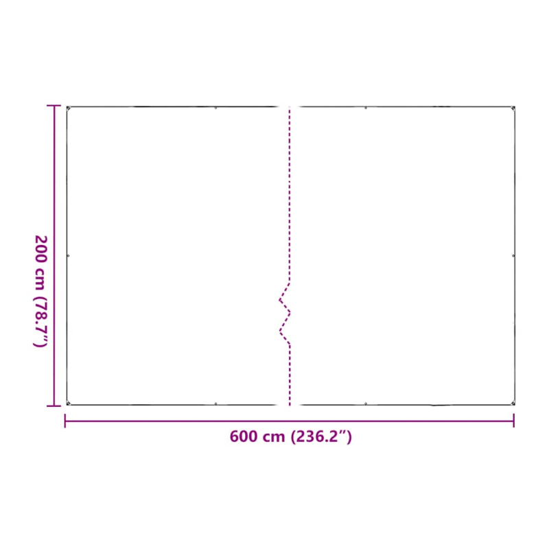 Pflanzenabdeckung mit Ösen 2x6 m Polyethylen