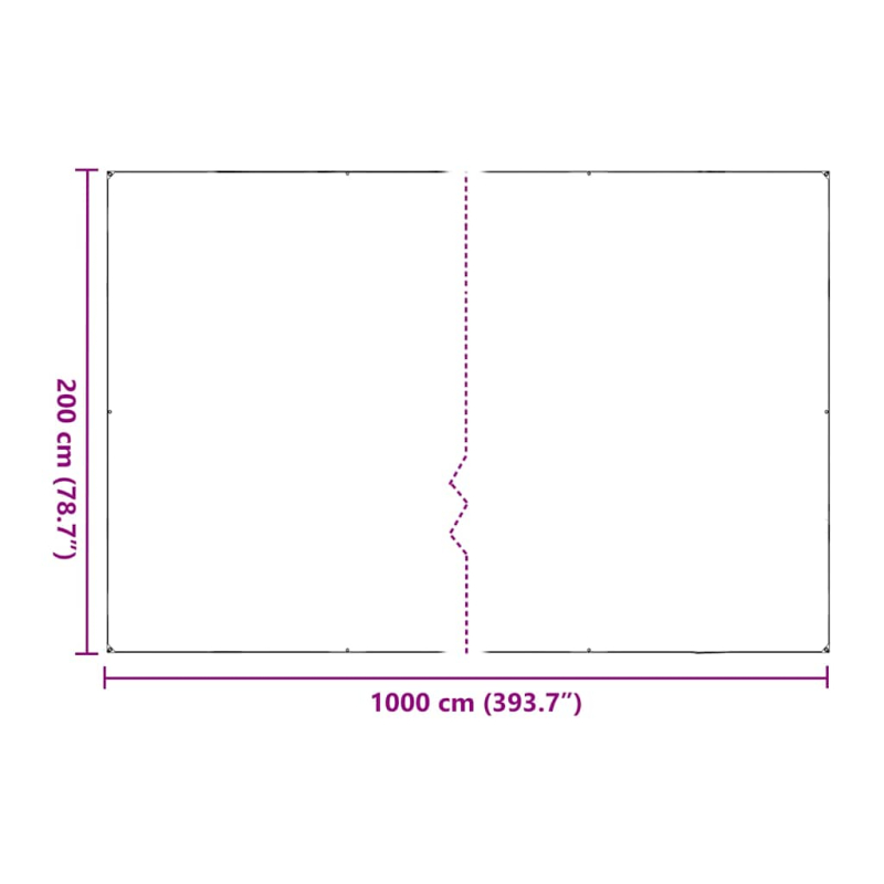 Pflanzenabdeckung mit Ösen 2x10 m Polyethylen