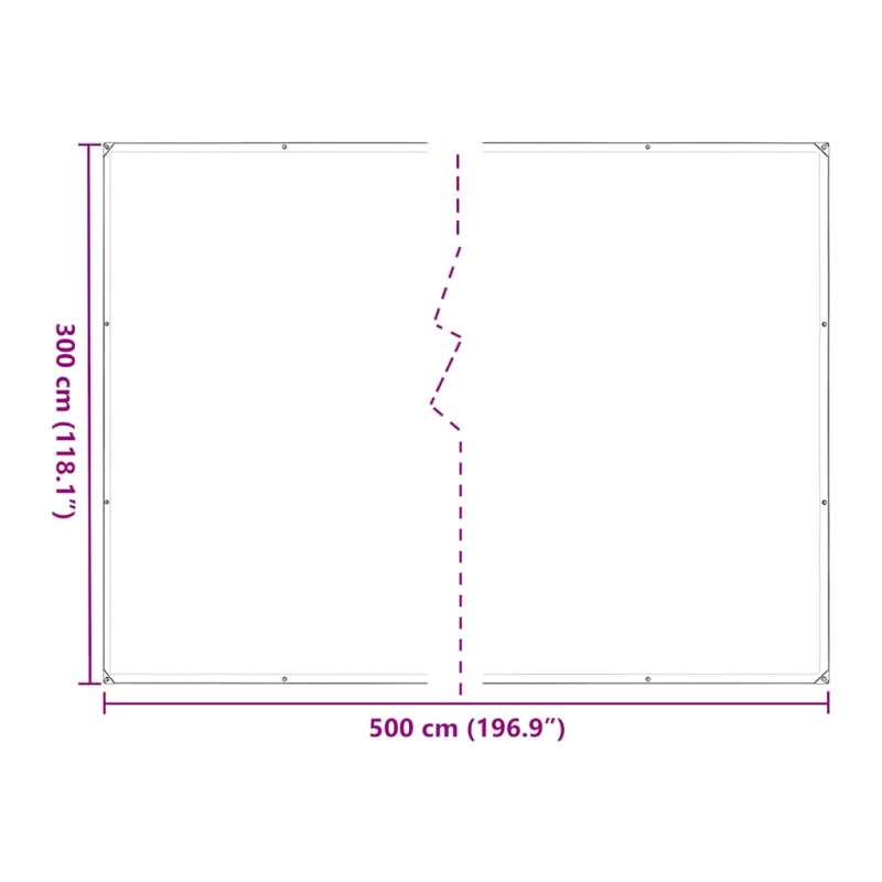Pflanzenabdeckung mit Ösen 3x5 m Polyethylen