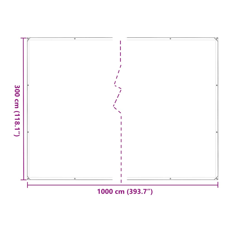 Pflanzenabdeckung mit Ösen 3x10 m Polyethylen
