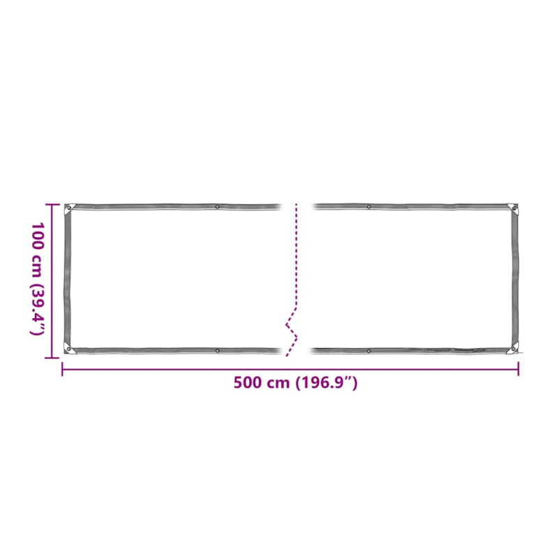 Pflanzenabdeckung mit Ösen 1x5 m Polyethylen