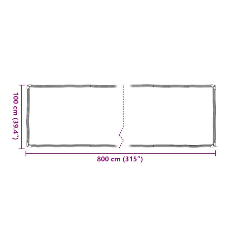 Pflanzenabdeckung mit Ösen 1x8 m Polyethylen