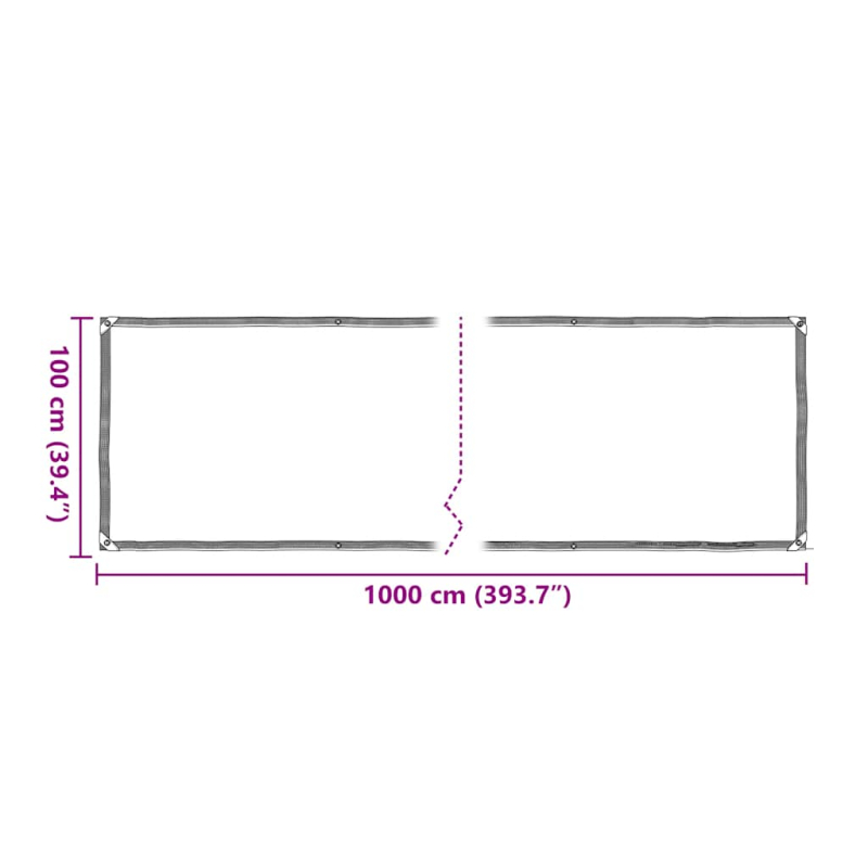 Pflanzenabdeckung mit Ösen 1x10 m Polyethylen