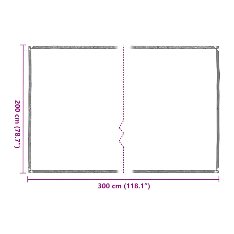 Pflanzenabdeckung mit Ösen 2x3 m Polyethylen