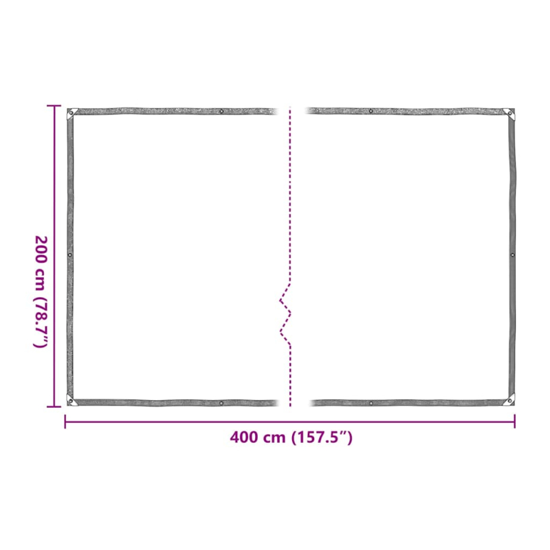 Pflanzenabdeckung mit Ösen 2x4 m Polyethylen