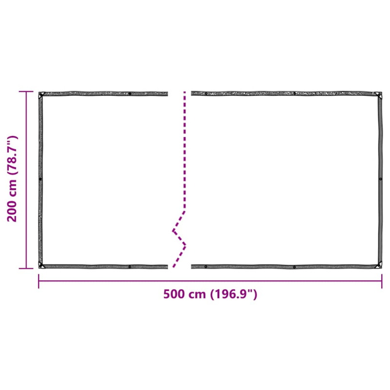 Pflanzenabdeckung mit Ösen 2x5 m Polyethylen