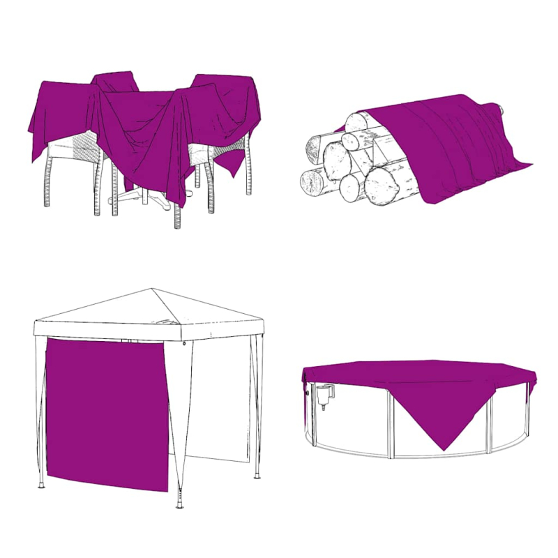 Pflanzenabdeckung mit Ösen 1x3 m PVC