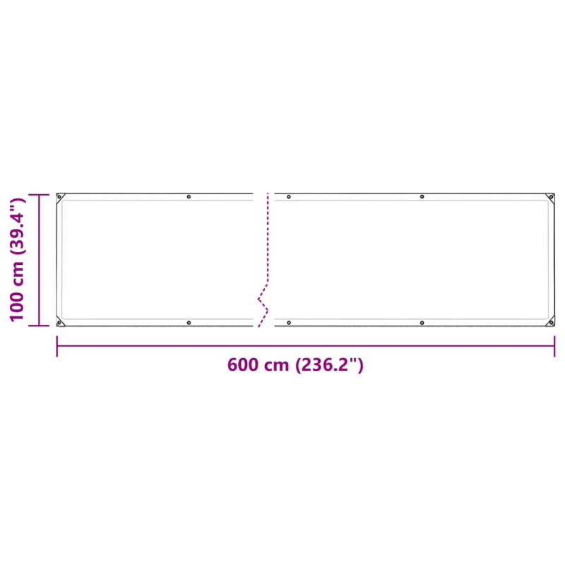 Pflanzenabdeckung mit Ösen 1x6 m PVC