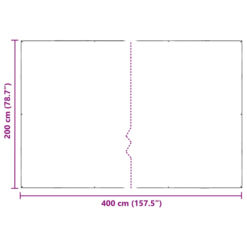 Pflanzenabdeckung mit Ösen 2x4 m PVC