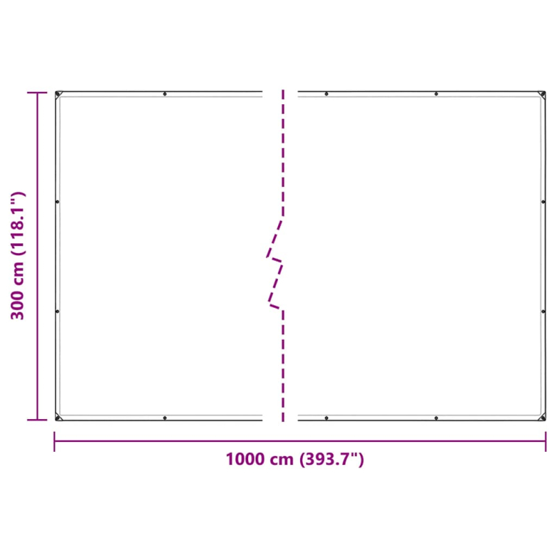 Pflanzenabdeckung mit Ösen 3x10 m PVC