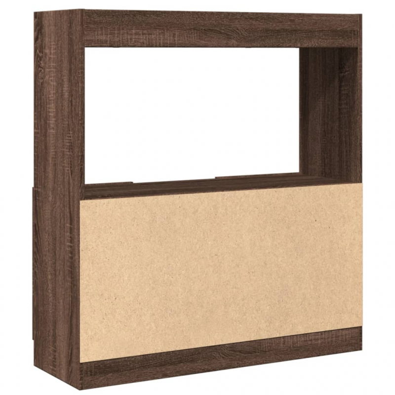Highboard Braun Eichen-Optik 92x33x100 cm Holzwerkstoff