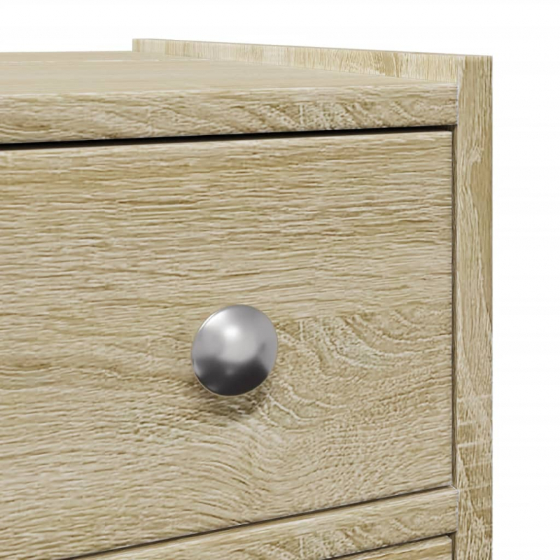 Badschrank Schmal mit Rollen Sonoma-Eiche Holzwerkstoff