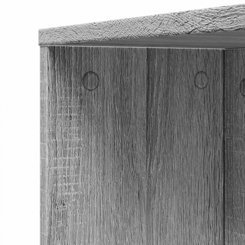 Badschrank Schmal mit Rollen Grau Sonoma Holzwerkstoff