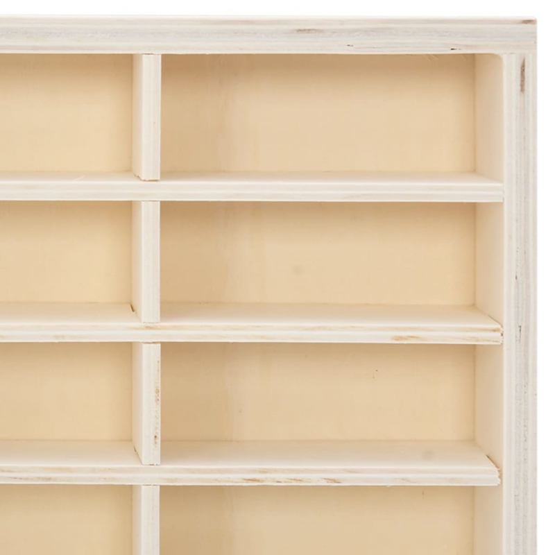 Sammlervitrine aus Holz mit 80 Fächern 80x4,5x40,5 cm