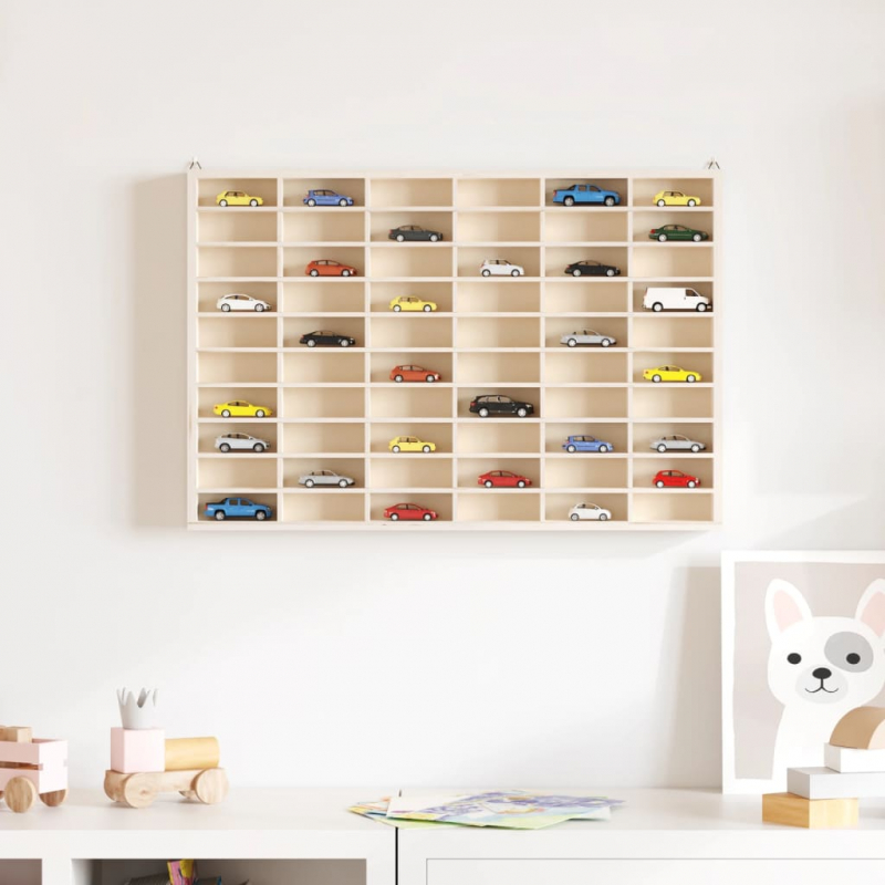 Sammlervitrine aus Holz mit 60 Fächern 60x4,5x40,5 cm