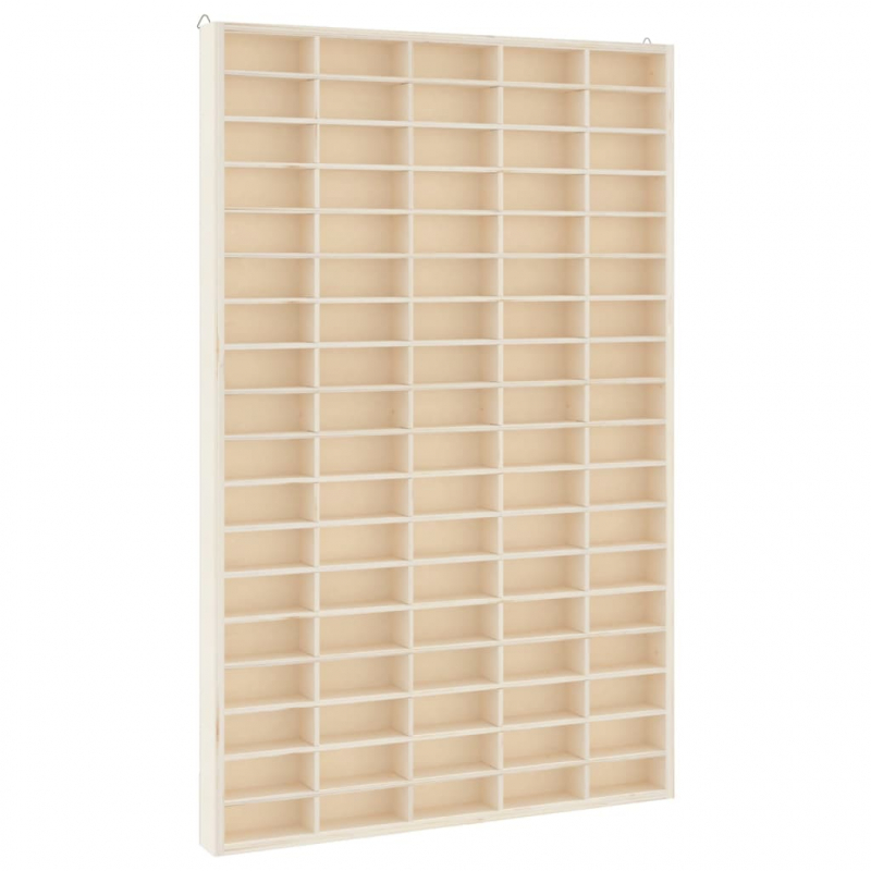 Sammlervitrine aus Holz mit 90 Fächern 50,5x4,5x79 cm