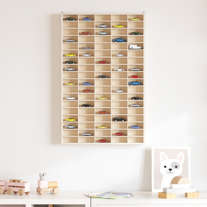 Sammlervitrine aus Holz mit 90 Fächern 50,5x4,5x79 cm