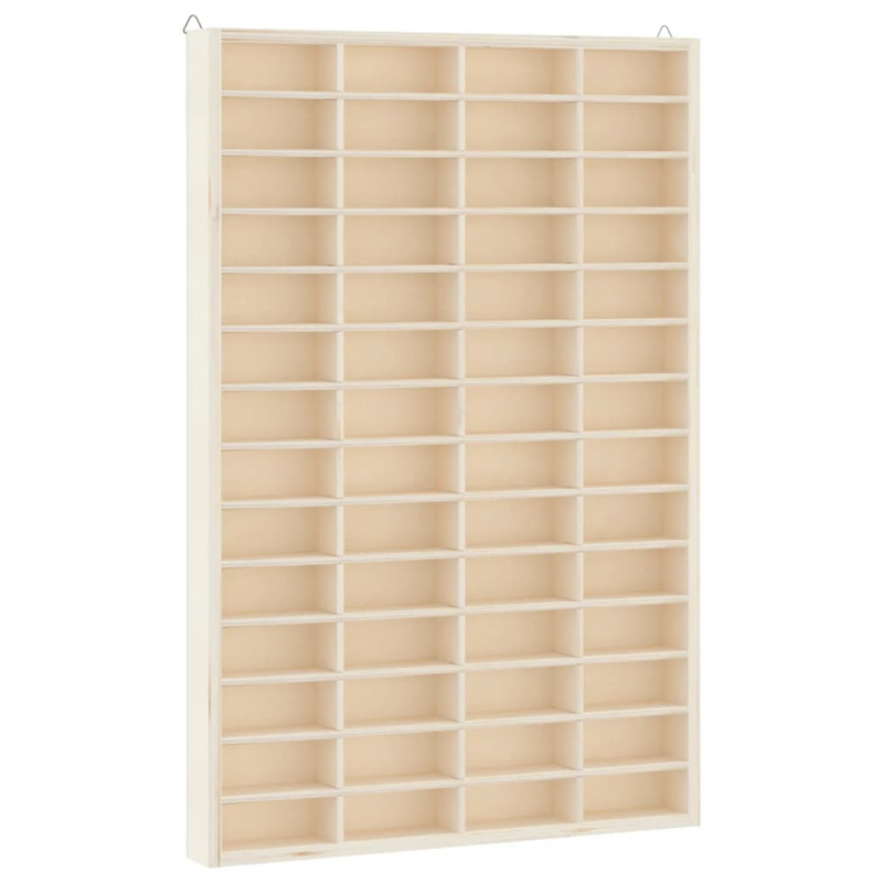 Sammlervitrine aus Holz mit 56 Fächern 40x4,5x60 cm