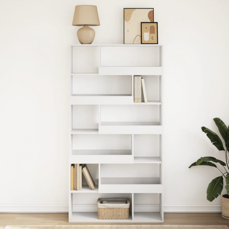 Bücherregal Weiß 100x33x187,5 cm Holzwerkstoff
