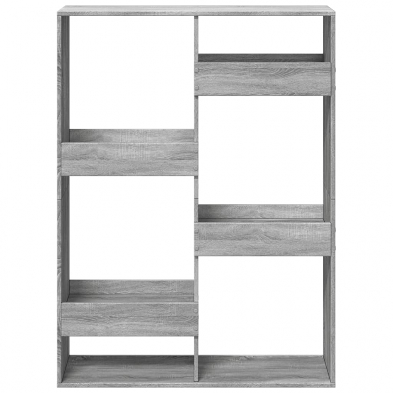 Bücherregal Grau Sonoma 100x33x135 cm Holzwerkstoff