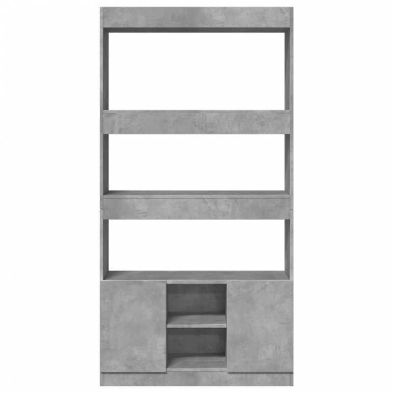 Highboard Betongrau 92x33x180 cm Holzwerkstoff