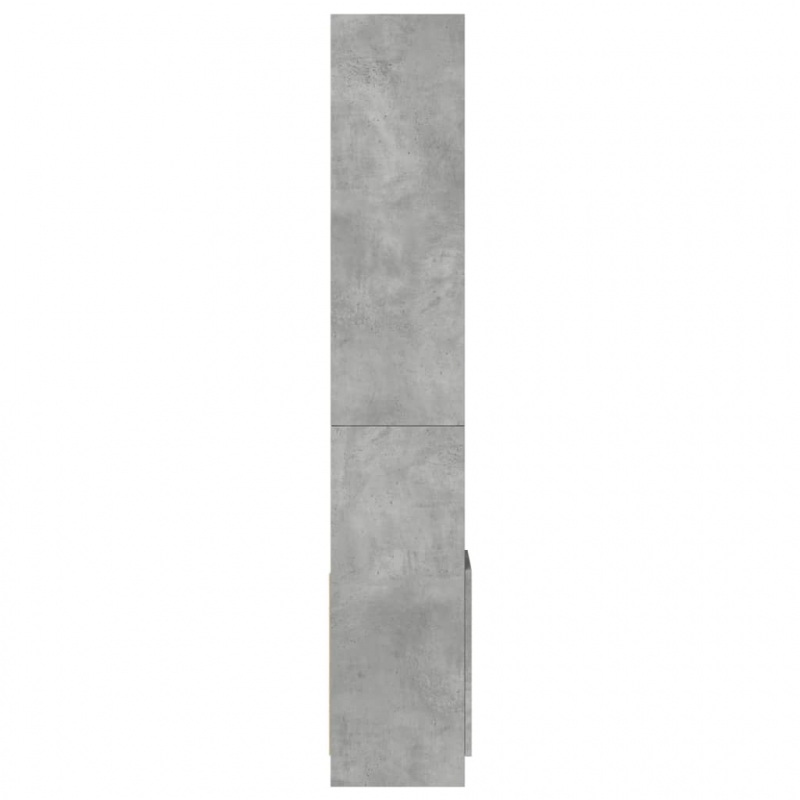 Highboard Betongrau 92x33x180 cm Holzwerkstoff