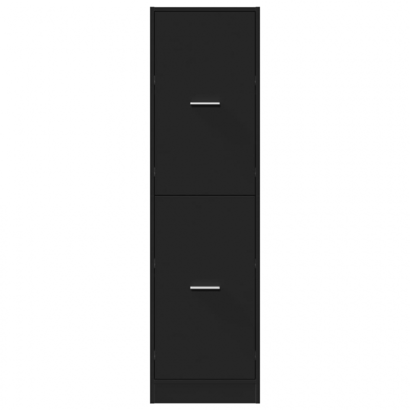 Apothekerschrank Schwarz 40x41x144,5 cm Holzwerkstoff