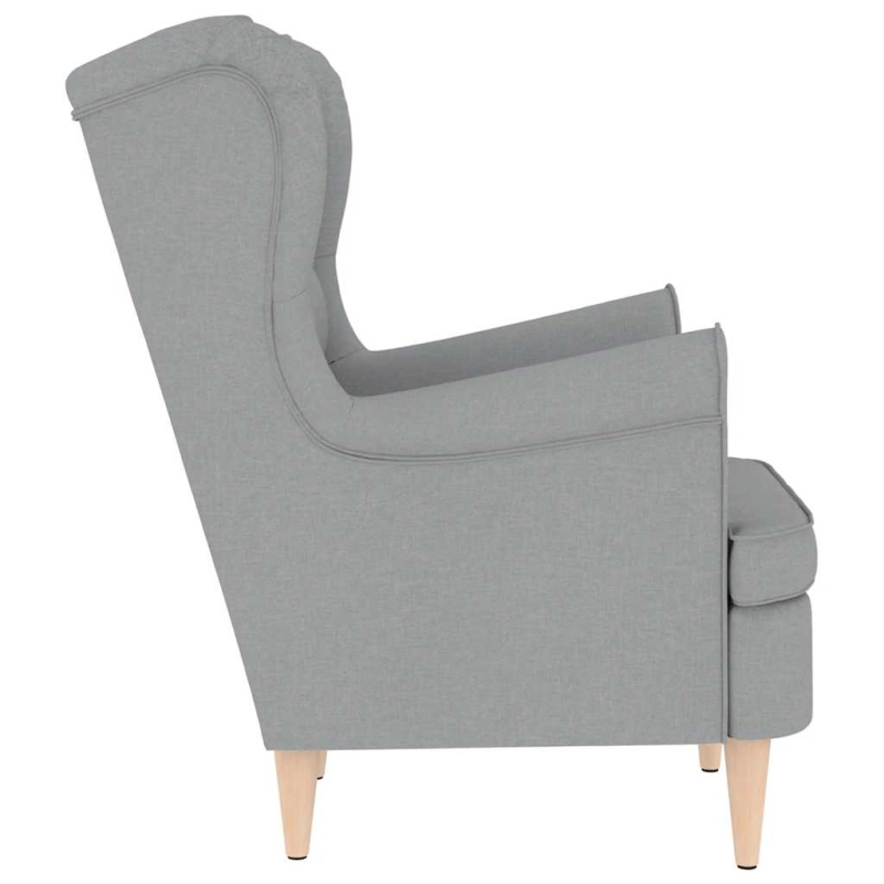 Sessel Hellgrau 74x84x100 cm Stoff
