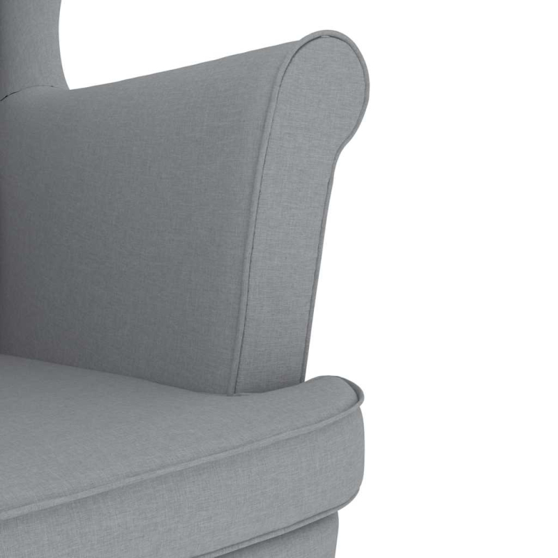 Sessel Hellgrau 74x84x100 cm Stoff