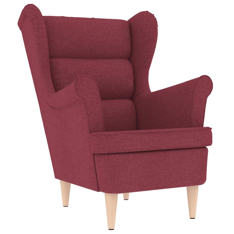 Sessel Weinrot 74x84x100 cm Stoff